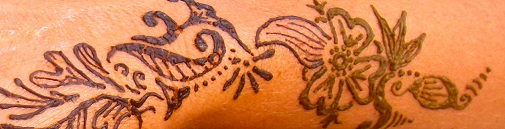 henna'd hand for TASTE (technologies of apperance) symposium series.  Copyright A Leonard.